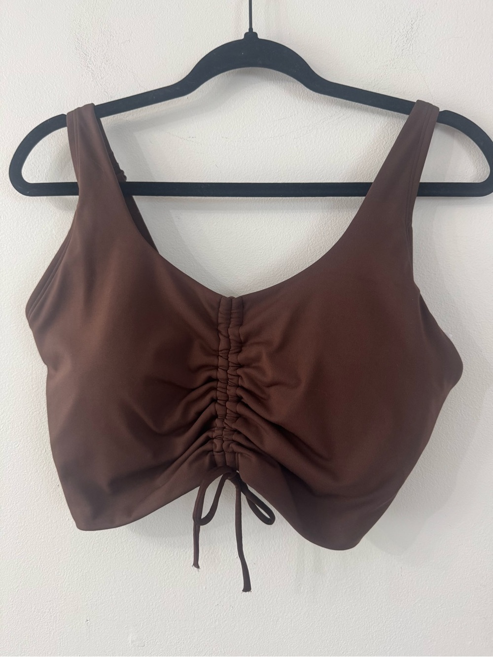 Victoria's Secret Chocolate Brown Ruched Sports Bra Size XXL